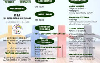 Evento DSA presso l'Istituto Comprensivo Giuseppe Russo -Giarre
