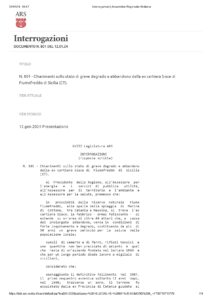 INTERROGAZIONE -EX SIACE COMPONENTE GRUPPO 5 STELLE-ARS